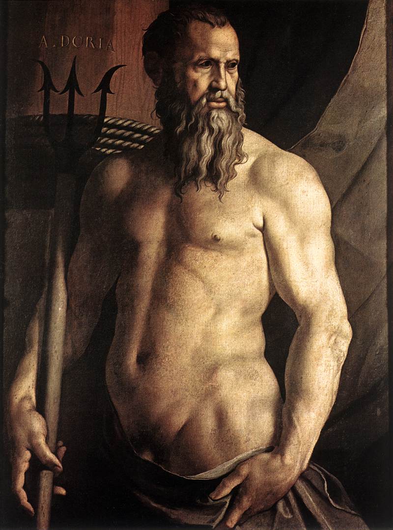 BRONZINO, Agnolo Portrait of Andrea Doria as Neptune df